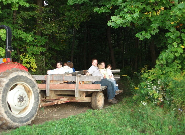 After Passing the Sugar Camp, The Hayride Moves to The Pumpkin Fields